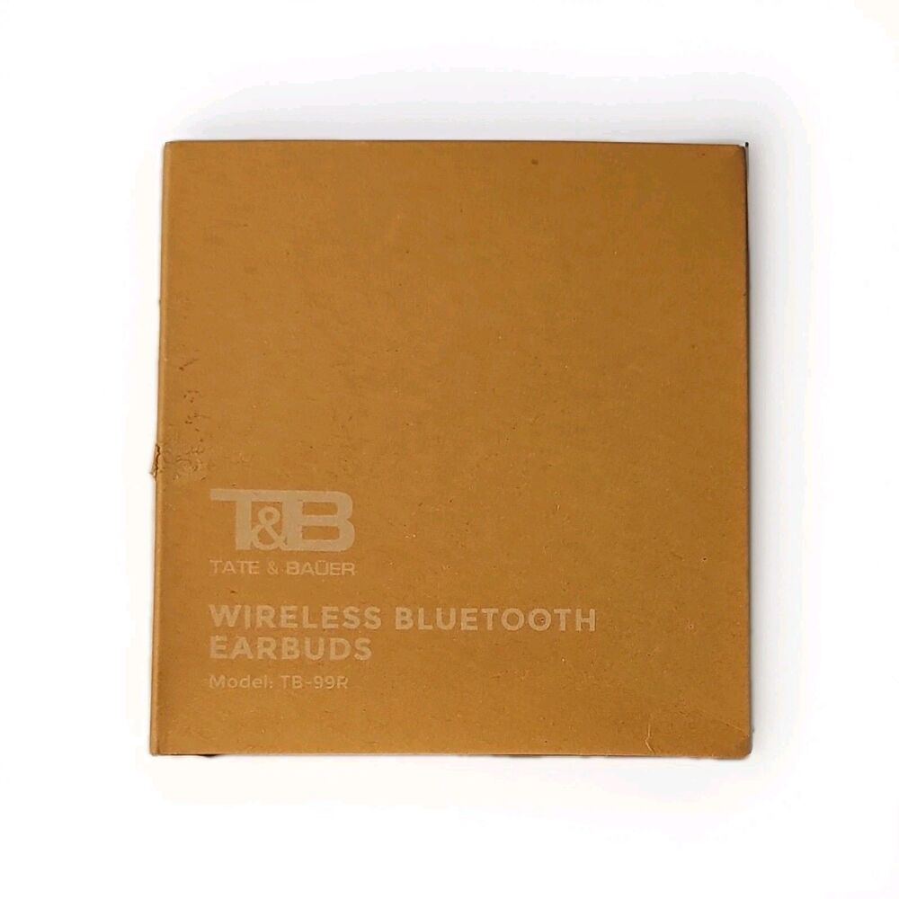 Tate & Bauer Bluetooth 5.0 Wireless Earbuds with Charging Case Built-in Mic